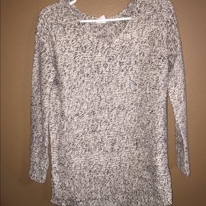 Waffle Knit V-Neck Sweater